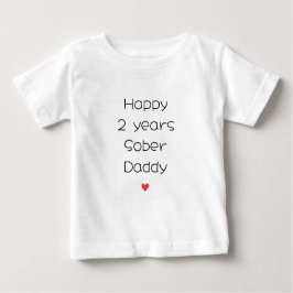 Camiseta De Bebé Personalizado Feliz 2 años Sober soporte para papi