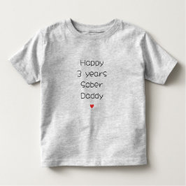 Camiseta De Bebé Personalizado Feliz 3 años Sobers Apoyo a Papi, mí