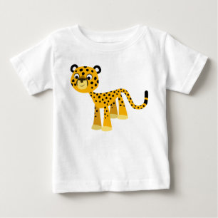 Camiseta De Bebé Personalizado Feliz, Cheetah Baby T-Shirt