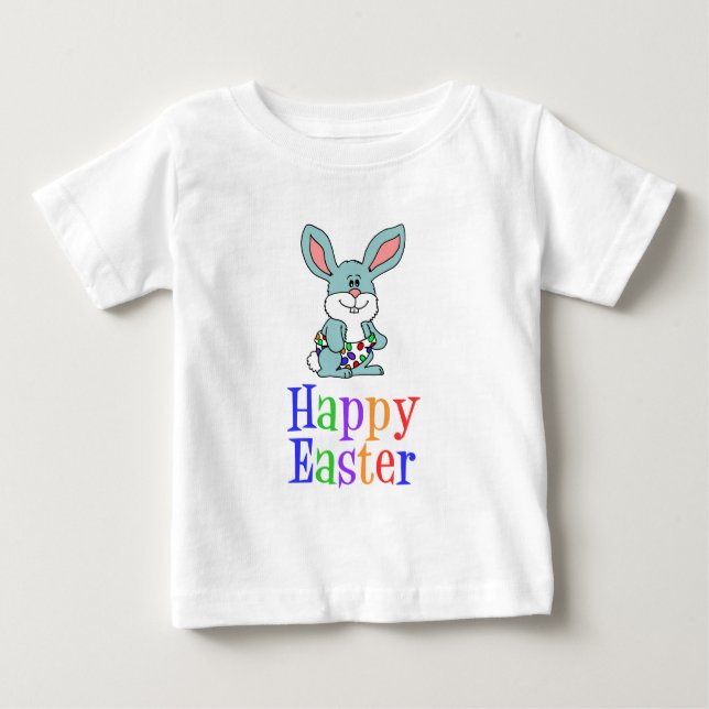Camiseta De Bebé Personalizado Feliz Pascua Bunny (Anverso)
