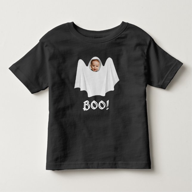 Camiseta De Bebé Personalizado foto fantasma fantasma asustadizo Fe (Anverso)