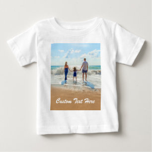 Camiseta De Bebé Personalizado Foto Texto Camiseta para bebé Fotos 