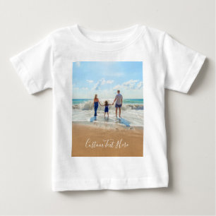 Camiseta De Bebé Personalizado Foto y texto bebé camiseta su propio