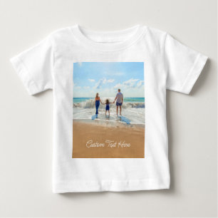 Camiseta De Bebé Personalizado Foto y texto bebé camiseta su propio