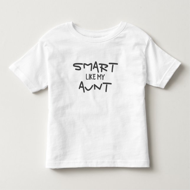 Camiseta De Bebé PERSONALIZADO Funny Smart Como Mi Tía (Anverso)