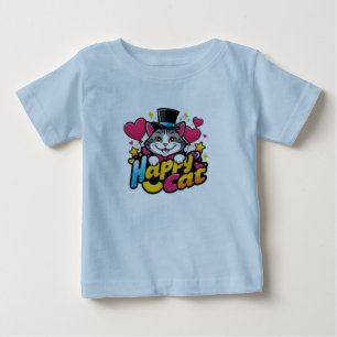 Camiseta De Bebé personalizado gato.