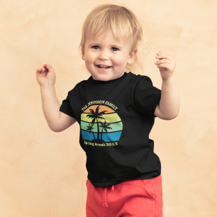 Camiseta De Bebé Personalizado Guay Tropical Beach Trip Palm Trees