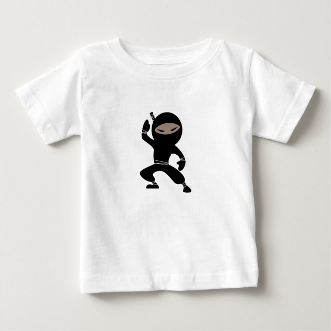 Camiseta De Bebé Personalizado Guerrero Ninja (Anverso)