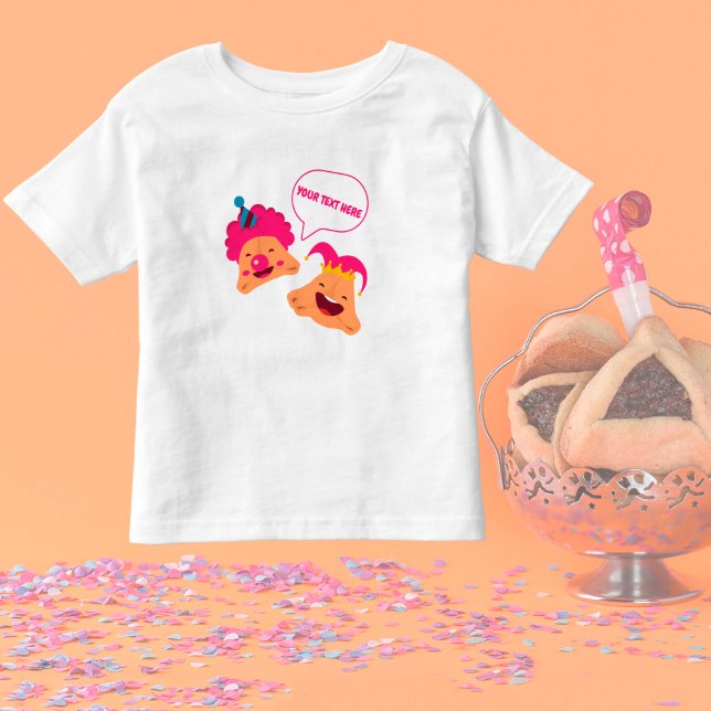 Camiseta De Bebé Personalizado Happy Purim Cute Hamantaschen (Subido por el creador)