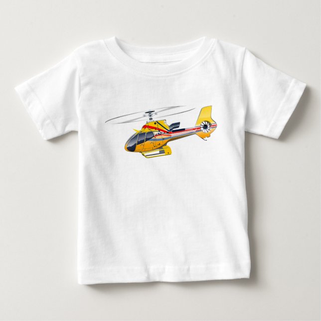 Camiseta De Bebé Personalizado Helicopter (Anverso)