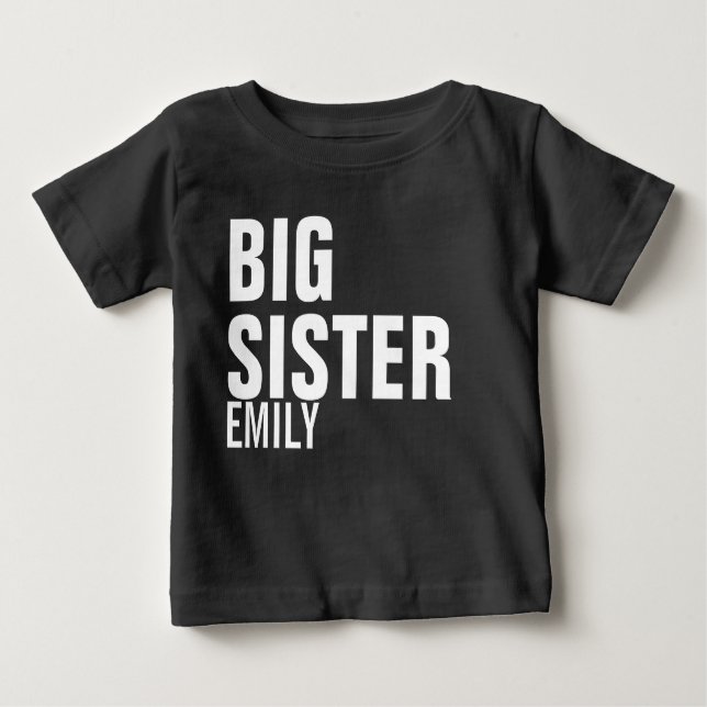 Camiseta De Bebé Personalizado Hermana Grande Toddler Sweatshirt (Anverso)