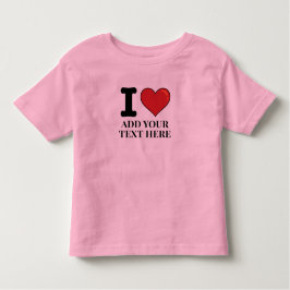 Camiseta De Bebé Personalizado I corazón