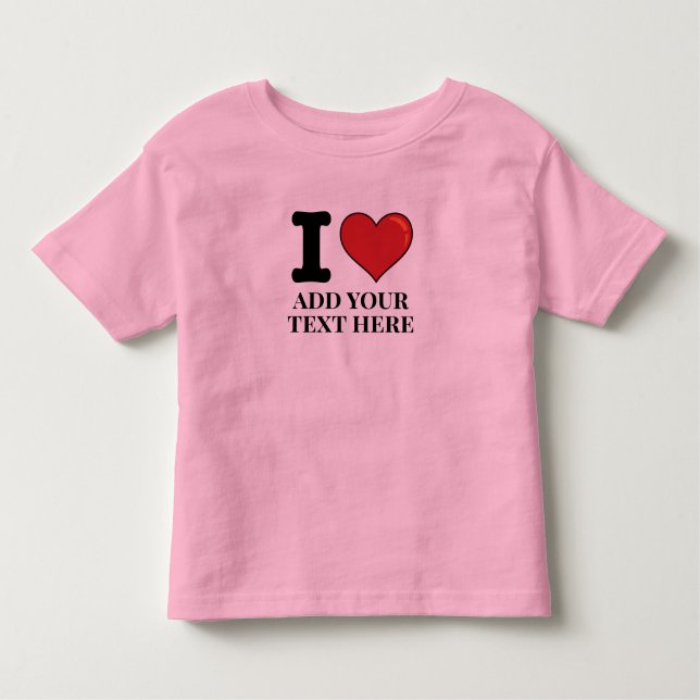 Camiseta De Bebé Personalizado I corazón (Anverso)