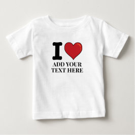 Camiseta De Bebé Personalizado I corazón
