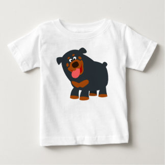 Camiseta De Bebé Personalizado juguetón lindo Rottweiler Baby T-Shi