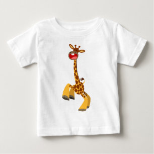 Camiseta De Bebé Personalizado lindo bailando jirafa bebé camiseta