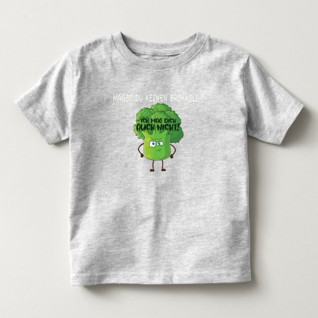 Camiseta De Bebé Personalizado lindo Broccoli no le gusta el bebé d (Anverso)