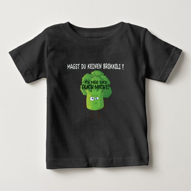 Camiseta De Bebé Personalizado lindo Broccoli no te gusta el brócol (Anverso)