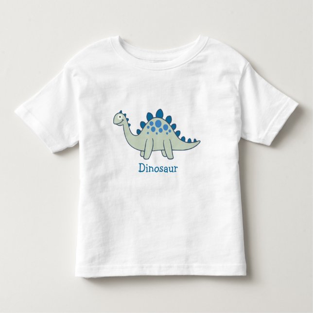 Camiseta De Bebé Personalizado lindo Dinosaurio Animal Boys Blue Gr (Anverso)