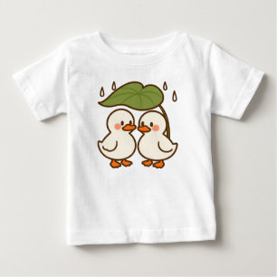 Camiseta De Bebé Personalizado lindo Ducklings Compartiendo camiset