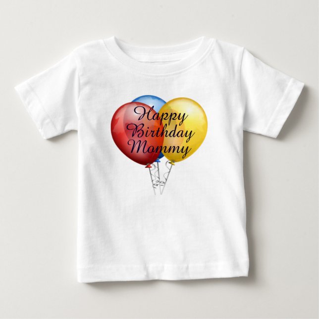 Camiseta De Bebé Personalizado lindo Feliz cumpleaños, mamá bebé ca (Anverso)