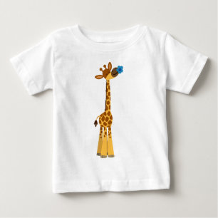 Camiseta De Bebé Personalizado lindo Giraffe y la camiseta del bebé