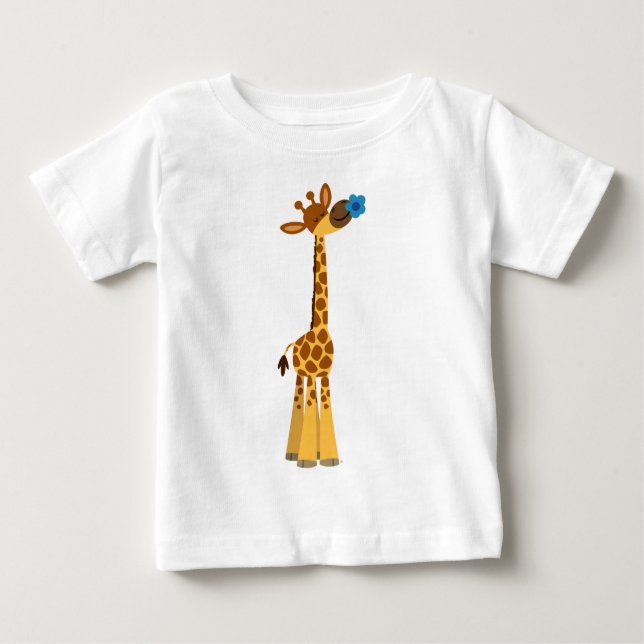 Camiseta De Bebé Personalizado lindo Giraffe y la camiseta del bebé (Anverso)