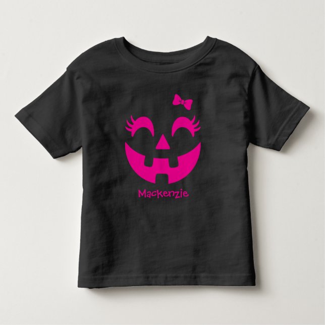 Camiseta De Bebé Personalizado lindo Halloween Jack O' Lantern (Anverso)