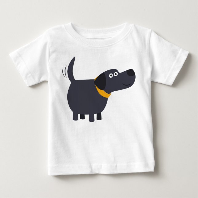 Camiseta De Bebé Personalizado lindo Labrador negro bebé camiseta (Anverso)
