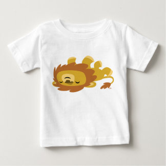 Camiseta De Bebé Personalizado lindo Lazy Leon Baby T-Shirt