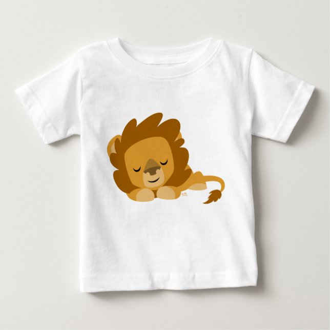 Camiseta De Bebé Personalizado lindo llorando a león bebé camiseta (Anverso)
