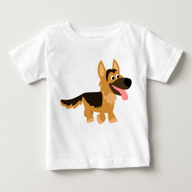 Camiseta De Bebé Personalizado lindo Pastor Alemán Pastor Perro Beb (Anverso)