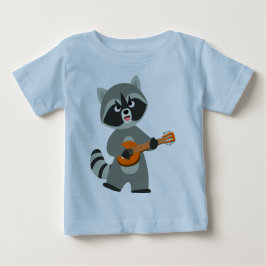 Camiseta De Bebé Personalizado lindo Raccoon jugando banjo bebé cam