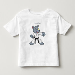 Camiseta De Bebé Personalizado lindo rhino kung fu personalizado