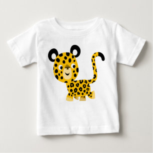 Camiseta De Bebé Personalizado lindo sonriente leopardo bebé camise