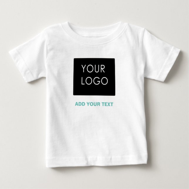 Camiseta De Bebé Personalizado Logo Business Company White (Anverso)