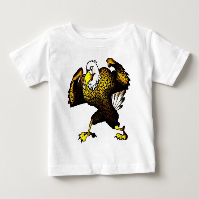 Camiseta De Bebé Personalizado luchando contra el águila (Anverso)