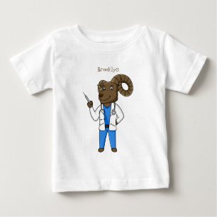 Camiseta De Bebé Personalizado médica ilustracion de ovino de Bigho