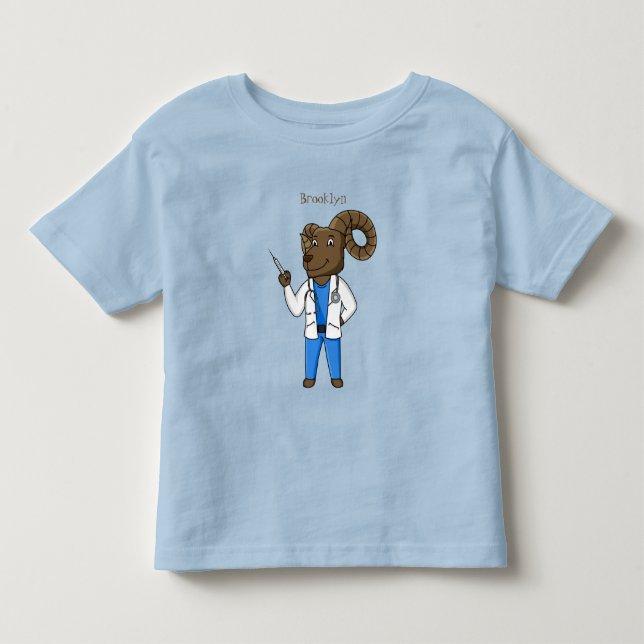 Camiseta De Bebé Personalizado médica ilustracion de ovino de Bigho (Anverso)