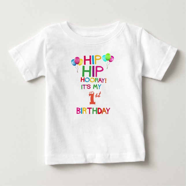 Camiseta De Bebé Personalizado menor Fiesta de cumpleaños feliz (Anverso)