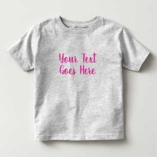 Camiseta De Bebé Personalizado Mensajes de texto Cargar fotos Gris