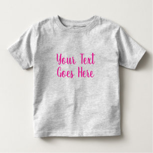 Camiseta De Bebé Personalizado Mensajes de texto Cargar fotos Gris 