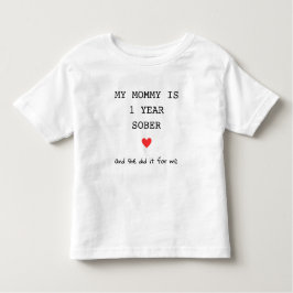 Camiseta De Bebé Personalizado Mi mamá tiene un año de sobriedad pa