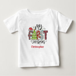 Camiseta De Bebé Personalizado Mi primer bebé de regalo de Navidad