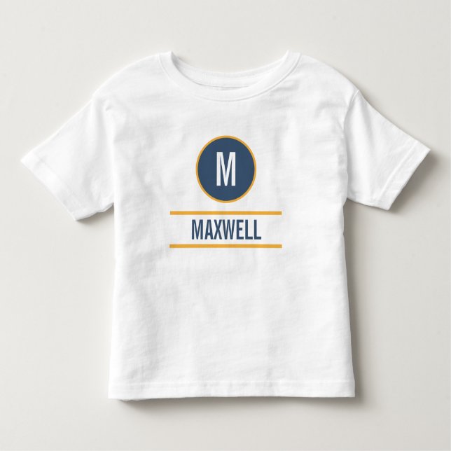Camiseta De Bebé Personalizado monograma plantilla de texto T-Shirt (Anverso)