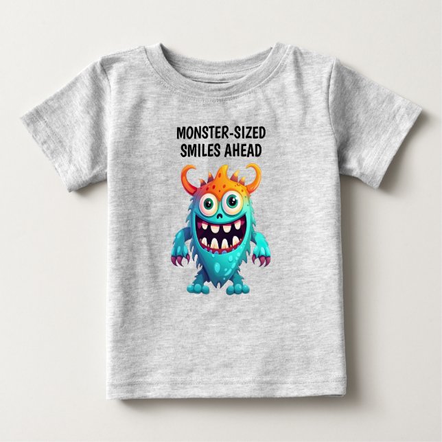 Camiseta De Bebé Personalizado Monster (Anverso)