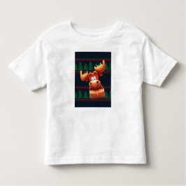 Camiseta De Bebé Personalizado Moose con Navidades regalando camise