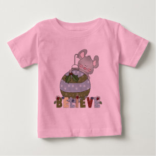 Camiseta De Bebé Personalizado Mouse cree que los Navidades celebra