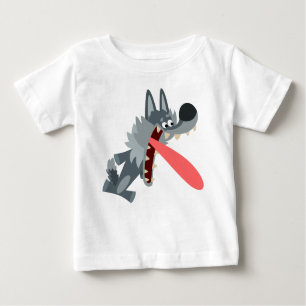 Camiseta De Bebé Personalizado muy emocionado Wolf Baby T-Shirt