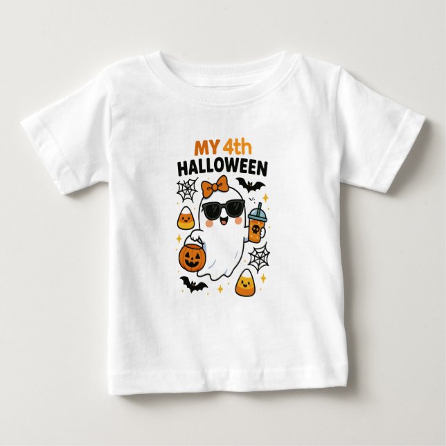 Camiseta De Bebé Personalizado My Halloween Toddler T-Shirt (Anverso)